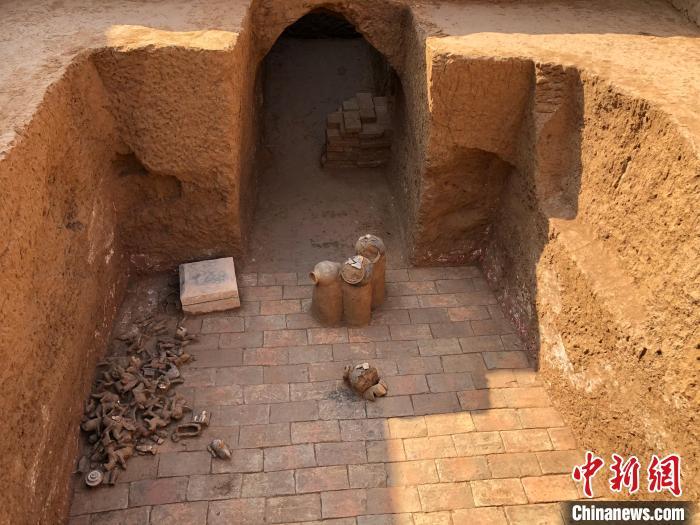 图为墓室。陕西省考古研究院供图